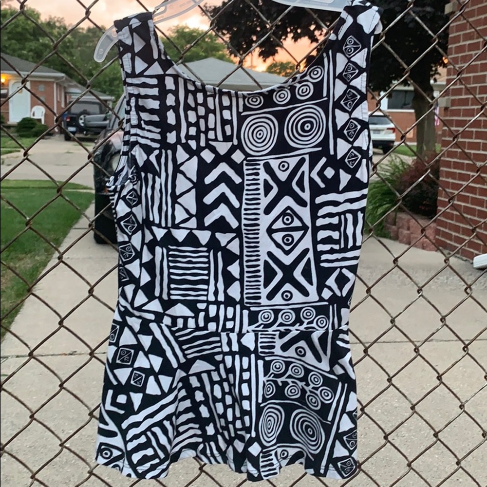 Dressy summer tank with peplum feel